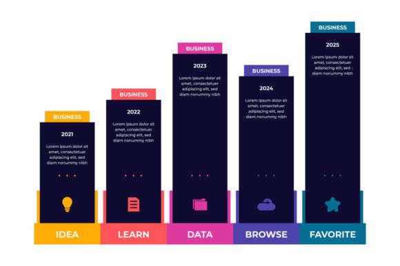 Colorful Graphic Diagram Business: Visualizing Success
