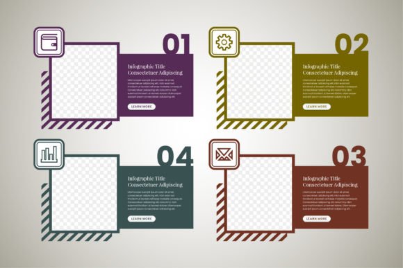 Photo Frame Infographic Flat: A Modern Vector Template for Business Communication