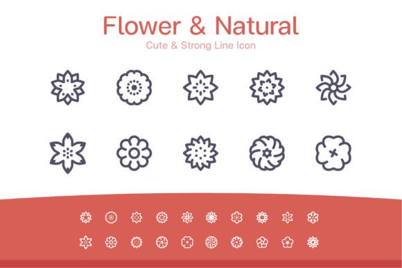 The Practical Value of a Flower Natural Line Icon Set