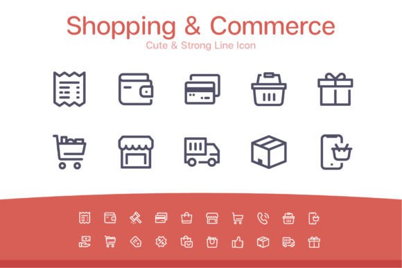 The Shopping Commerce Line Icon Set: A Designer's Swiss Army Knife for Digital Marketing
